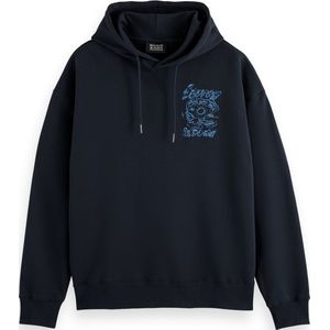 Scotch & Soda Embroidered Artwork Hoodie Heren Trui