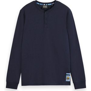 Scotch Soda Slub Henley Longsleeve Shirt Heren