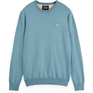Scotch & Soda Essential Crewneck Pullover Sweater voor heren, Bay Blue., XXL