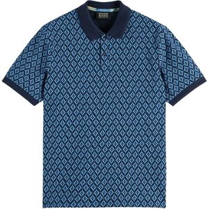 Scotch Soda Regular Fit Mini all over Print Polo Heren Poloshirt