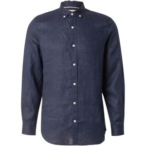 Scotch and Soda Linnen Overhemd Navy - Maat XL - Heren - Overhemden Casual