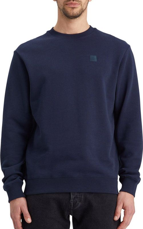 Scotch & Soda - Heren Core Logo Sweatshirt - Donkerblauw - Katoen