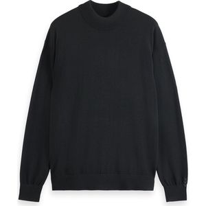 Scotch & Soda - Zwart Relaxte Mock Neck Pullover voor Heren
