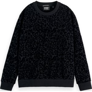 Scotch & Soda Relaxed Fit Sweatshirt with Flock Artwork Dames Trui
