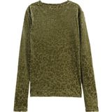 Scotch Soda Burn Out Aop Long Sleeve t-Shirt Dames t-Shirt