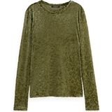 Scotch Soda Burn Out Aop Long Sleeve t-Shirt Dames t-Shirt