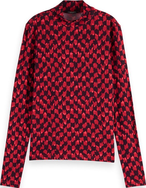 Scotch Soda AOP LONG SLEEVE T-SHIRT Dames T-Shirt