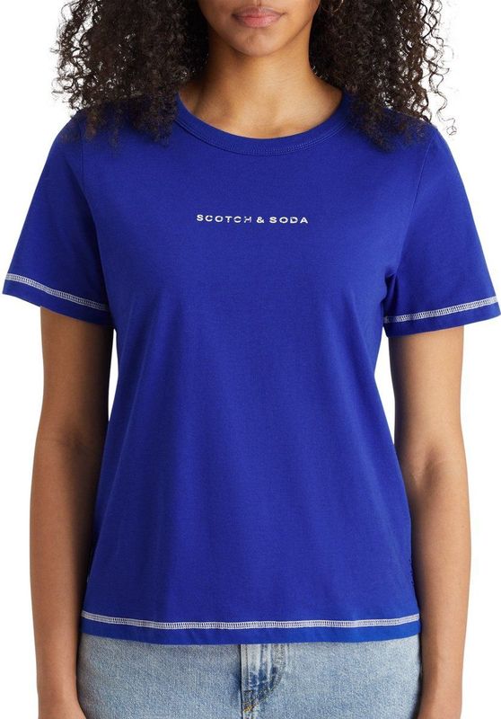 Scotch Soda Regular Flatlock Detail Shirt Dames