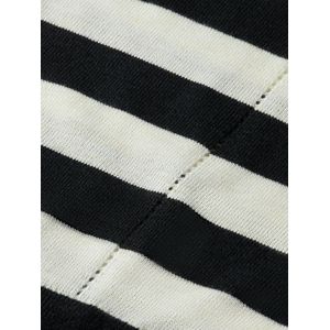 Scotch & Soda - Crew Neck Relaxed Cardigan - Zwart-Wit Streep - 7407