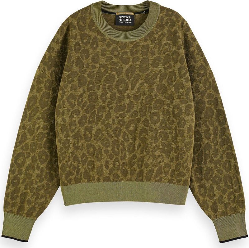 Scotch & Soda Jacquard Relaxed Pullover Dames Trui