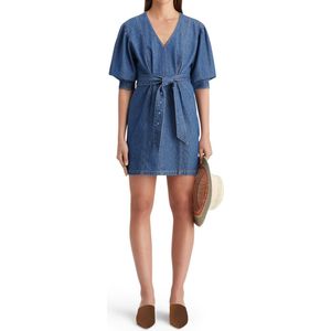 SCOTCH & SODA - Korte Jurk - Zwart - 3/4 Mouwen - Katoen