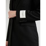 Blazer - Effen - Licht Gevoerd - Lange Mouw - Normale Pasvorm