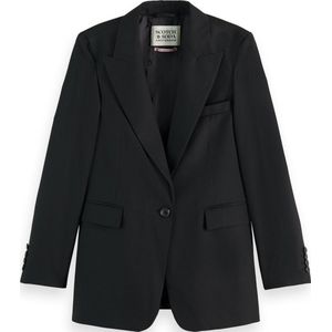 Scotch & Soda Dames Core Sb Fitted Blazer Jacket, Black 0008, XL