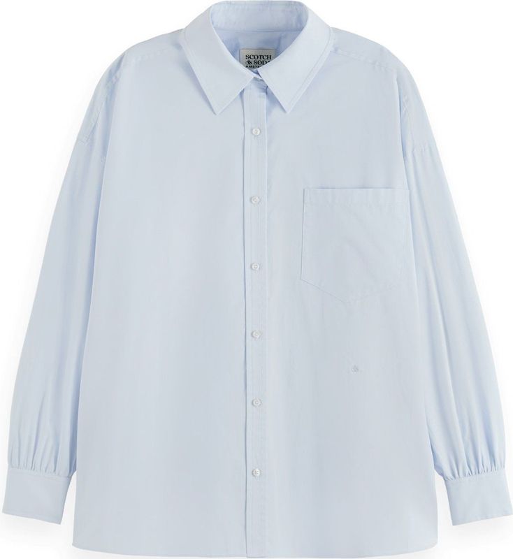 Scotch & Soda Core Girlfriend Poplin Shirt, Shirting Blue 420, 34