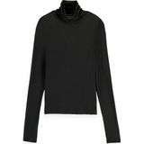 Scotch Soda Core Roll Up Neck Long Sleeve t-Shirt Dames t-Shirt