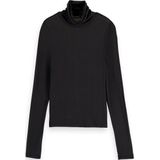 Scotch Soda Core Roll Up Neck Long Sleeve t-Shirt Dames t-Shirt