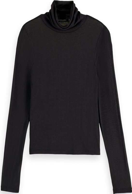 Scotch Soda Core Roll Up Neck Long Sleeve t-Shirt Dames t-Shirt