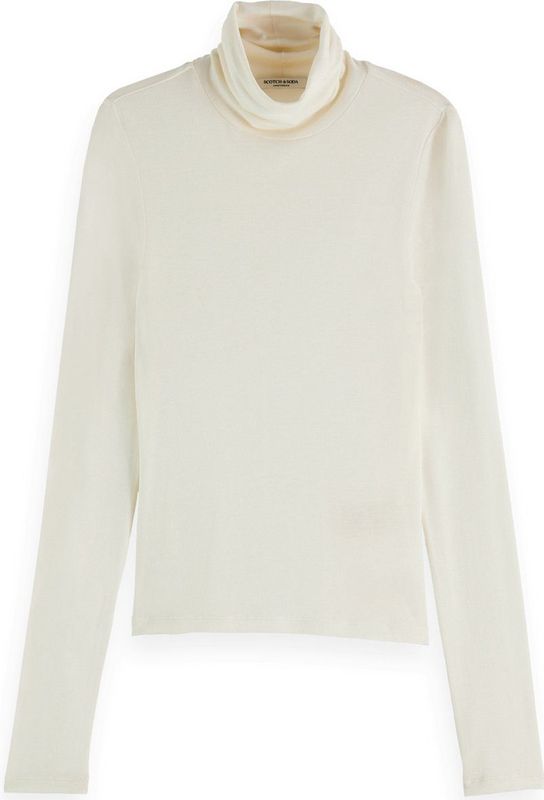 Scotch Soda Core Roll Up Neck Long Sleeve t-Shirt Dames t-Shirt