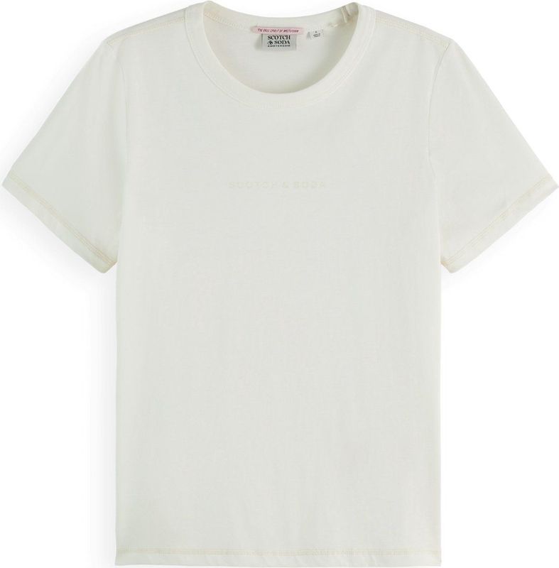 Scotch & Soda - Core - T-shirt - Gebroken Wit - Regular Fit