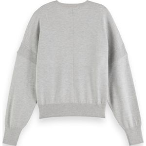 Sweater - Ruime Pasvorm - V-hals - Overlappende Schouders - Lange Mouwen