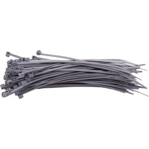 Kortpack - Kabelbinders/ Tyraps - 200mm lang x 4.8mm breed - Grijs - 1000 stuks - Treksterkte: 22.2kg - Bundeldiameter: 50mm - (099.0417)