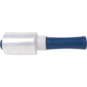 Kortpack - Mini Stretchfolie 20my dik x 10cm lang x 150mtr lang - Transparant - 24 Rollen + Foliedispenser - Bundelfolie - Met 1 Hand aan te Brengen - (005.0102)