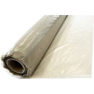 Kortpack - Bouwfolie 200cm breed x 50mtr lang x T200 dik - Transparant - 1 Rol - Van Gerecycled Plastic - Afdekfolie tijdens Klussen, Verbouwen, Isoleren - (040.0054)