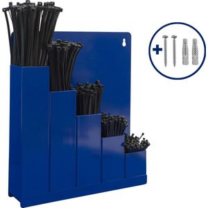 Kortpack - Kabelbinderset - Zwart - 1 Metalen Opbergrek + 5 x 100 Kabelbinders in Diverse Maten