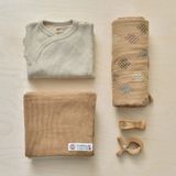 Lodger Hydrofiele doek - Swaddle Clips - Okergeel - 2 stuks