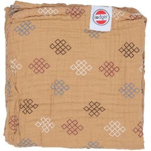 Lodger - Dreamer Muslin Knot - Wiegdeken - Okergeel - Katoen - 120x120cm
