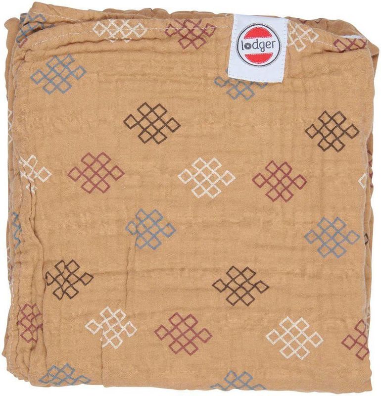 Lodger - Dreamer Muslin Knot - Wiegdeken - Okergeel - Katoen - 120x120cm