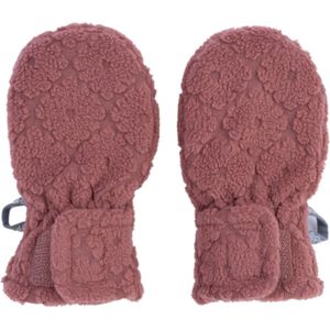 Lodger Handschoenen 1 jaar Mittens Folklore Fleece Klittenbandsluiting Pink 12-24 maanden