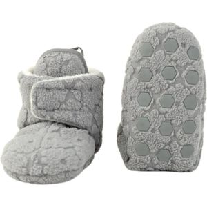 Lodger Babyslofjes met antislip - Blijven zitten - Fleece - 6-12M - Grijs