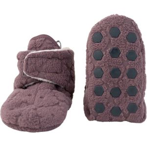 Lodger Babyslofjes - Blijven zitten - Fleece - Klittenband - 3-6M - Paars