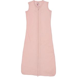 Lodger - Luchtige Zomerslaapzak 80 cm Roze - Mouwloos - Hydrofiel Katoen 0.3 TOG - Hoppper Seersucker