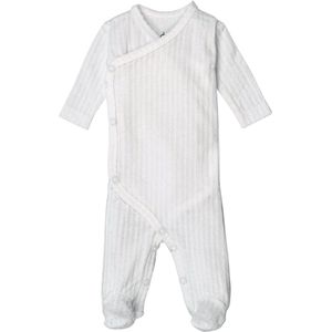 Lodger - Boxpak met voetjes - Newborn - 50 - Wit - Katoen - Handige overslag