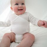 Lodger - Romper LS Seersucker - Cloud Dancer - Rompertje