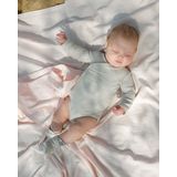 Lodger - Romper LS Seersucker - Rompertje - Steel