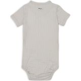 Lodger - Romper SS Seersucker - Steel - Rompertje - Korte Mouwen