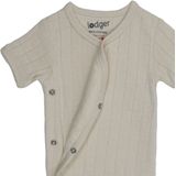 Lodger - Solid Overslagromper Korte Mouw - Birch - Romper