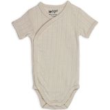 Lodger - Solid Overslagromper Korte Mouw - Birch - Romper