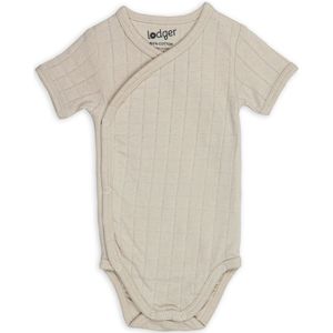 Lodger - Solid Overslagromper Korte Mouw - Birch - Romper