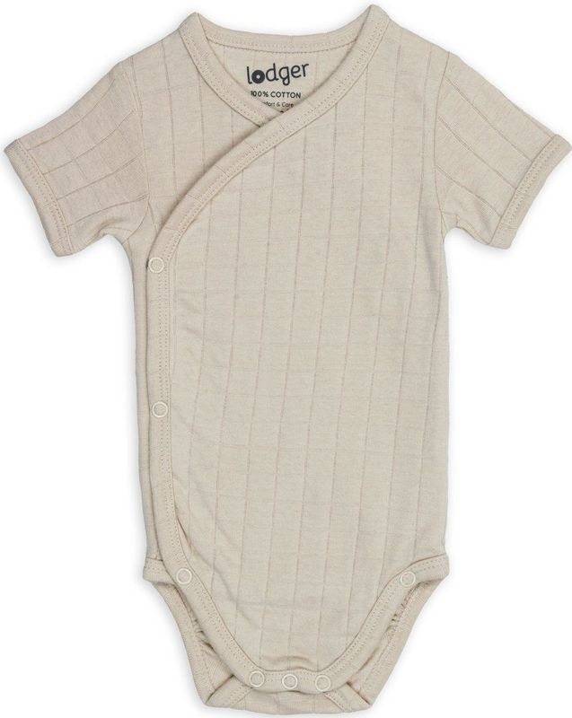 Lodger - Solid Overslagromper Korte Mouw - Birch - Romper