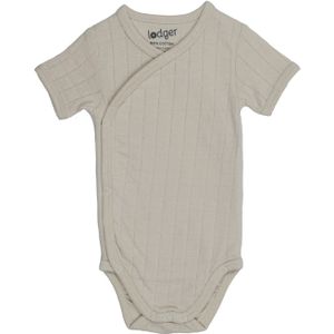 Lodger - Solid Overslagromper Korte Mouw - Birch - Romper