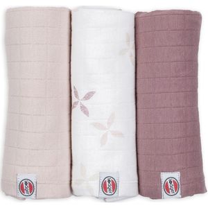 Lodger - Hydrofieldoek - 3 Stuks - Matcha - Rose - 100% Katoen