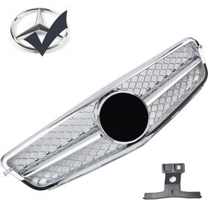 Sport Grille geschikt voor Mercedes W204 C-Klasse AMG design chroom + Ster