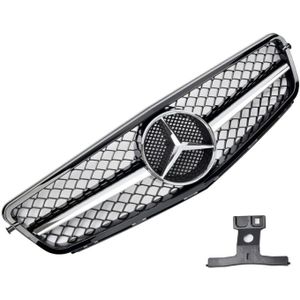 Grill | Mercedes-Benz C-Klasse W204 2007-2014 | AMG - Look | stuk abs | | zwartchroom