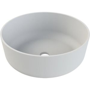 Thebalux Type Sienna waskom 36x36x13cm rond keramiek wit mat 3OP36051KMW