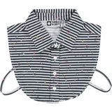 T'ND - Gestreept Kraagje - Antraciet/Off White - Biologisch Katoen