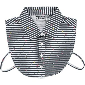 T'ND - Gestreept Kraagje - Antraciet/Off White - Biologisch Katoen